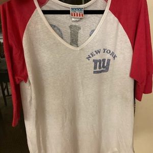Junk food “big blue” women’s baseball tee